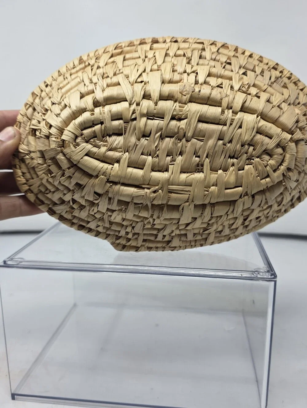 Vintage Caribbean Style Boho Style Hand Woven Wall Oval Basket 9